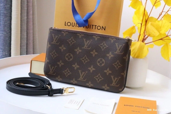 AAA Pruses Bags VUITTON LOUIS POCHETTE ZIP DOUBLE 0809